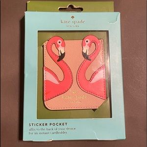 Kate spade flamingo sticker pocket